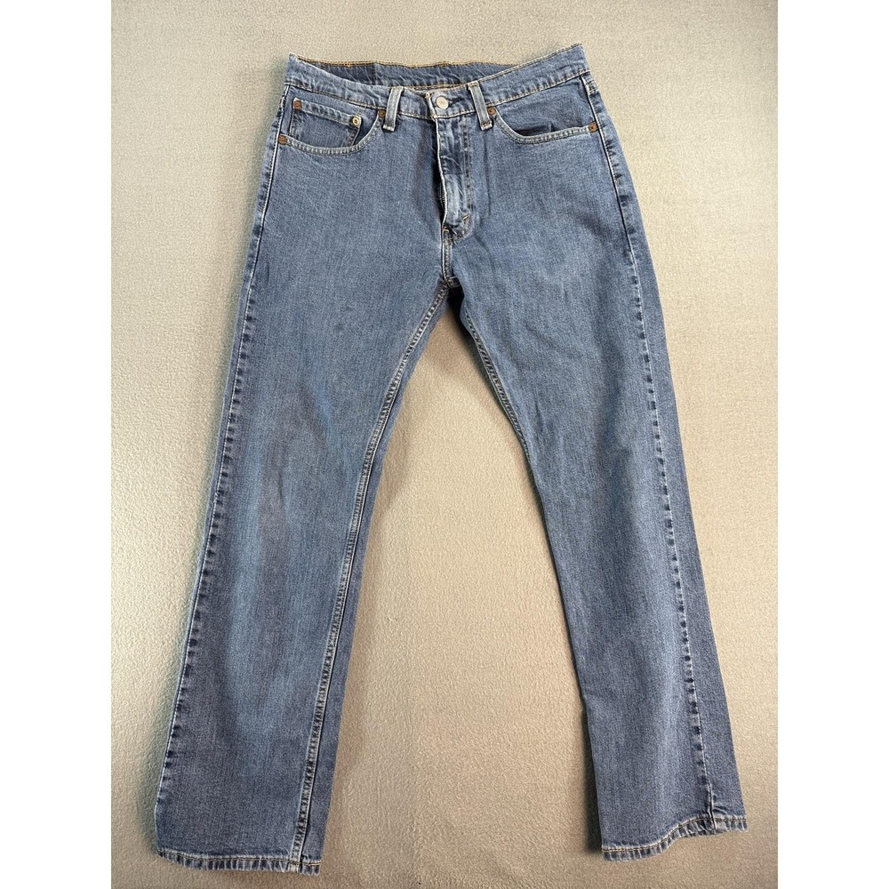 Levi's 505 Jeans Mens 32x30 Medium Wash Blue Regular Straight Denim Casual